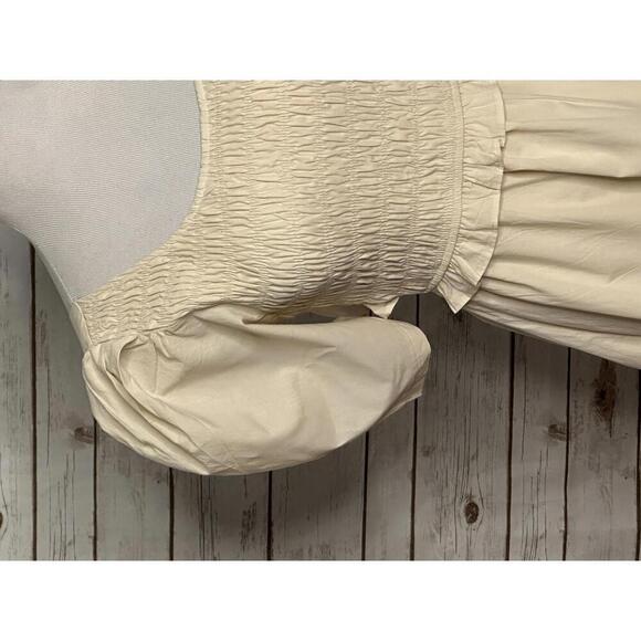 The Post cream fairycore cottagecore cotton mulit-tiered maxi dress Size Small - Picture 3 of 10